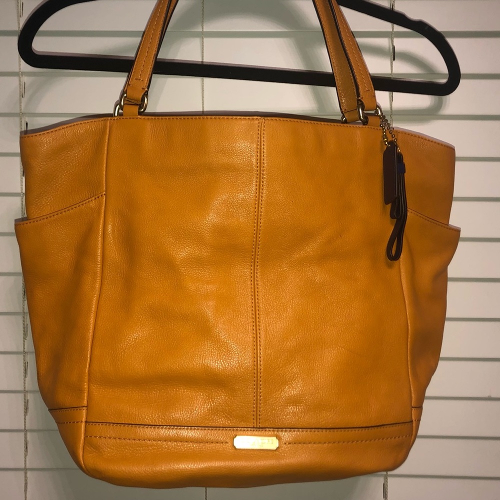 Coach Large Handbag Purse Orange